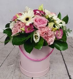 Średni Flower BOX różowy