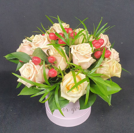 Średni Flower BOX różowy (1)
